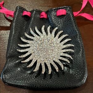 Sparkling Sunburst Brooch